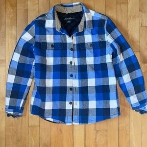 Eddie Bauer plaid flannel shirt jacket